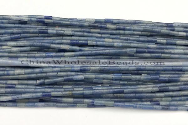 CTB1005 15 inches 2*4mm tube blue aventurine jade beads