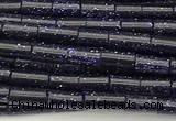 CTB1011 15 inches 2*4mm tube blue goldstone beads