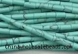 CTB1013 15 inches 2*4mm tube imitation turquoise beads