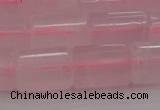 CTB103 15.5 inches 11*15mm faceted tube rose quartz beads