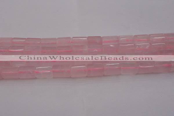 CTB103 15.5 inches 11*15mm faceted tube rose quartz beads