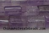 CTB105 15.5 inches 11*15mm faceted tube amethyst gemstone beads