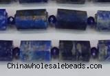 CTB201 15.5 inches 10*15mm faceted tube lapis lazuli gemstone beads