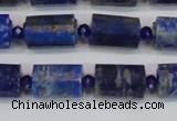 CTB201 15.5 inches 10*15mm faceted tube lapis lazuli gemstone beads