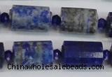 CTB210 15.5 inches 13*18mm faceted tube lapis lazuli gemstone beads