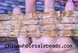 CTB254 15.5 inches 8*12mm tube natural citrine gemstone beads