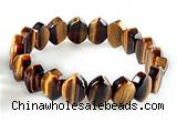 CTB28 7.5 inches 5*10*15mm oval tiger eye stretch bracelet