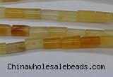 CTB301 15.5 inches 4*6mm tube yellow jade beads wholesale