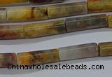 CTB316 15.5 inches 4*13mm tube crazy lace agate beads wholesale