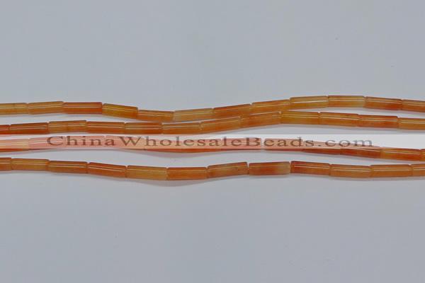 CTB322 15.5 inches 4*13mm tube red aventurine beads wholesale