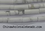 CTB340 15.5 inches 4*13mm tube white howlite beads wholesale