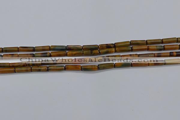 CTB352 15.5 inches 4*13mm tube tiger eye beads wholesale