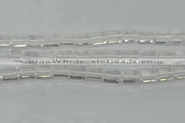 CTB500 15.5 inches 10*13mm triangle white crystal beads wholesale