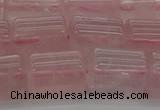 CTB501 15.5 inches 10*13mm triangle rose quartz beads wholesale