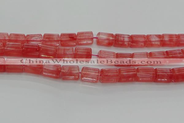 CTB508 15.5 inches 10*13mm triangle cherry quartz beads wholesale