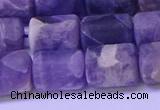 CTB563 15.5 inches 10*13mm triangle matte dogtooth amethyst beads