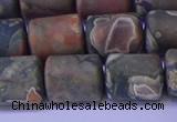 CTB568 15.5 inches 10*13mm triangle matte rhyolite beads