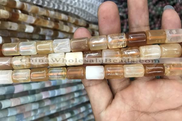 CTB606 15.5 inches 10*12mm - 10*13mm tube yellow opal gemstone beads