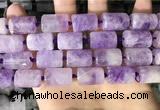 CTB652 15.5 inches 12*16mm faceted tube lavender amethyst beads