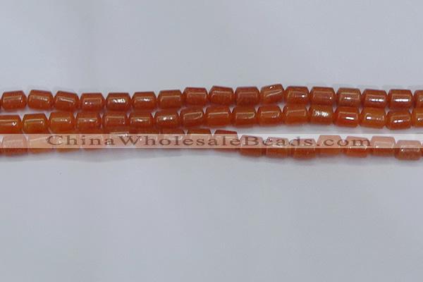CTB704 15.5 inches 6*8mm tube red aventurine beads wholesale