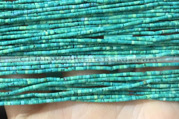 CTB801 15.5 inches 1mm tube turquoise beads wholesale