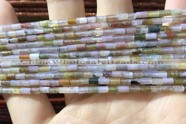 CTB818 15.5 inches 2*4mm tube Indian agate beads wholesale