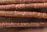 CTB821 15.5 inches 2*4mm tube goldstone beads wholesale