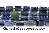 CTB951 15 inches 13*25mm - 14*19mm faceted tube lapis lazuli beads