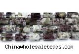 CTB952 15 inches 13*25mm - 14*19mm faceted tube pink tourmaline beads