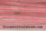 CTB969 15 inches 2*4mm tube rose quartz beads