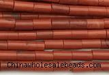 CTB990 15 inches 2*4mm tube red jasper beads