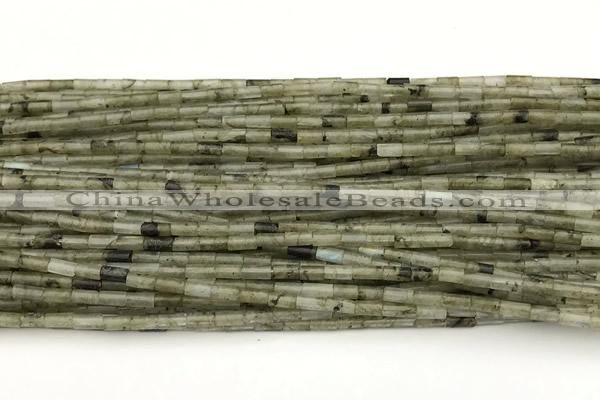 CTB995 15 inches 2*4mm tube labradorite beads