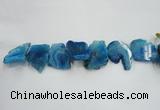 CTD1507 Top drilled 25*40mm - 35*55mm freeform agate slab beads