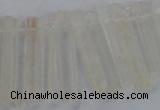 CTD1620 Top drilled 5*25mm - 6*45mm sticks white crystal beads