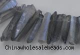 CTD1625 Top drilled 4*15mm - 6*35mm sticks plated quartz beads