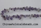 CTD1641 Top drilled 10*14mm - 10*18mm faceted nuggets amethyst beads