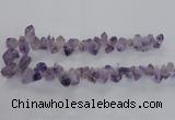 CTD1642 Top drilled 10*20mm - 15*25mm faceted nuggets amethyst beads