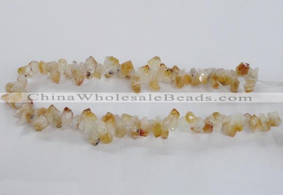 CTD1644 Top drilled 10*14mm - 10*18mm faceted nuggets citrine beads