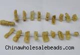 CTD1652 Top drilled 10*20mm - 15*40mm freeform druzy agate beads