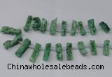 CTD1654 Top drilled 10*20mm - 15*40mm freeform druzy agate beads
