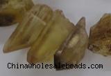 CTD1671 Top drilled 10*20mm - 15*35mm sticks lemon quartz beads