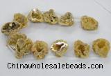 CTD1681 Top drilled 15*25mm - 30*35mm nuggets druzy agate beads