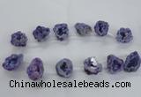 CTD1682 Top drilled 15*25mm - 30*35mm nuggets druzy agate beads