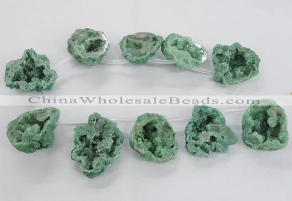 CTD1685 Top drilled 15*25mm - 30*35mm nuggets druzy agate beads