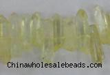 CTD1690 Top drilled 5*15mm - 7*35mm sticks dyed white crystal beads