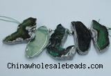 CTD1730 Top drilled 25*35mm - 30*45mm freeform agate slab beads