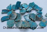 CTD1778 Top drilled 25*30mm - 40*50mm freeform sediment jasper beads