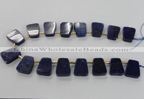 CTD1925 Top drilled 20*25mm - 22*28mm trapezoid lapis lazuli beads