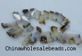 CTD1971 Top drilled 15*25mm - 20*40mm freeform montana agate beads