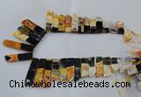 CTD1985 Top drilled 10*25mm - 12*50mm sticks agate gemstone beads